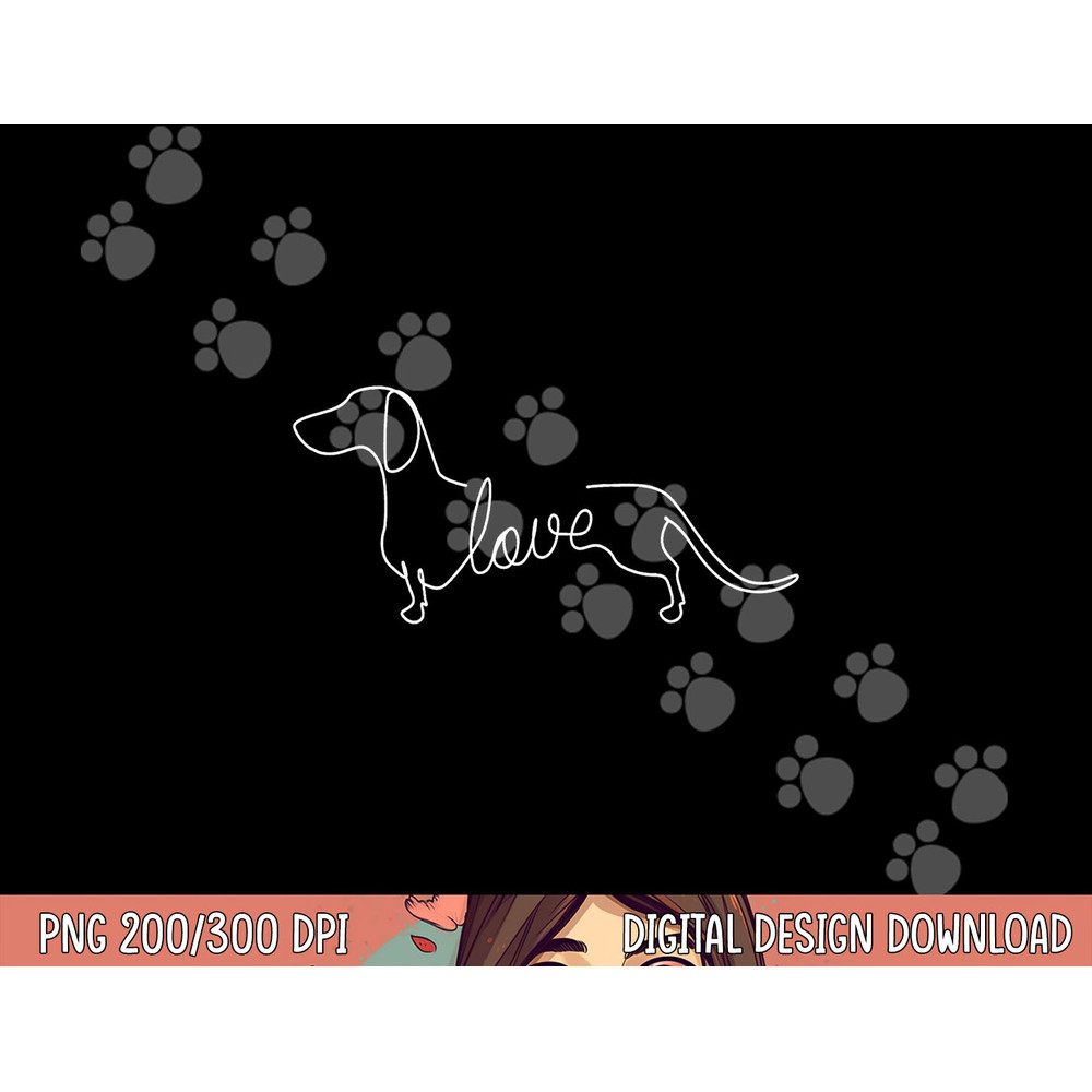 Dachshund Chiweenie Wiener Dog Love Art Sketch Gift png, sublimation png, sublimation copy.jpg