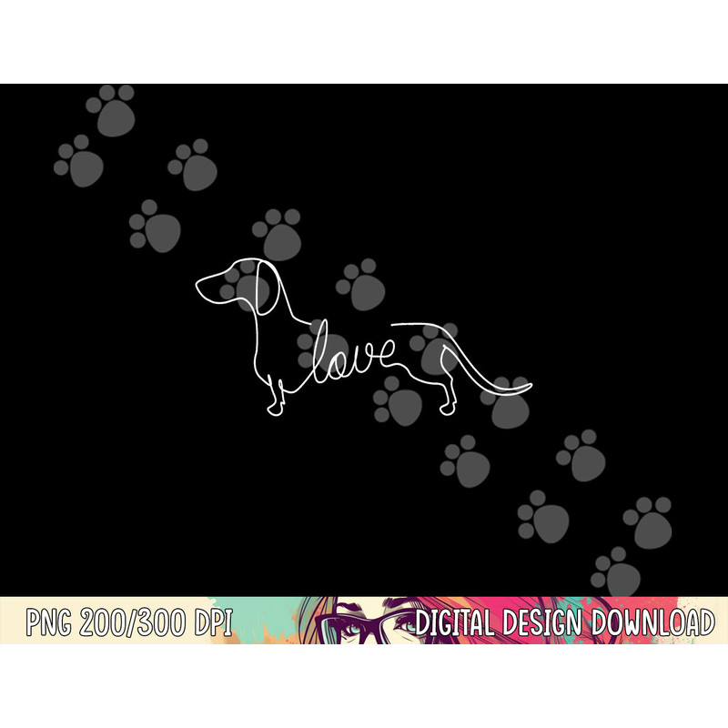Dachshund Chiweenie Wiener Dog Love Art Sketch Gift png, sublimation png, sublimation copy.jpg