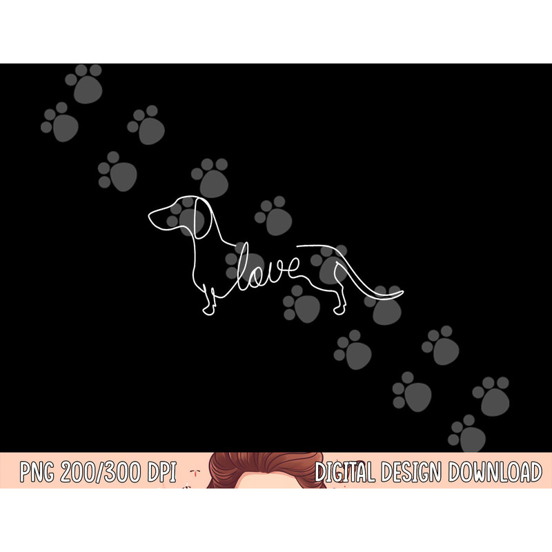 Dachshund Chiweenie Wiener Dog Love Art Sketch Gift png, sublimation png, sublimation copy.jpg