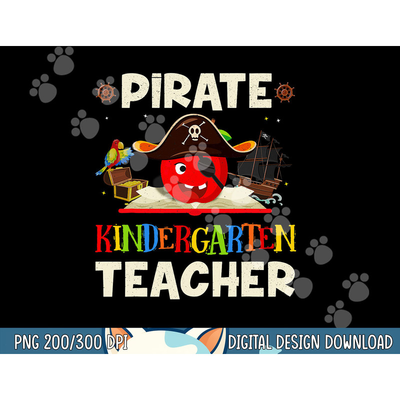 Pirate Kindergarten Teacher For Halloween Tees Pirate Day png, sublimation copy.jpg