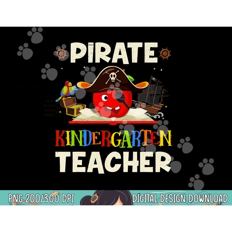 Pirate Kindergarten Teacher For Halloween Tees Pirate Day png, sublimation copy.jpg
