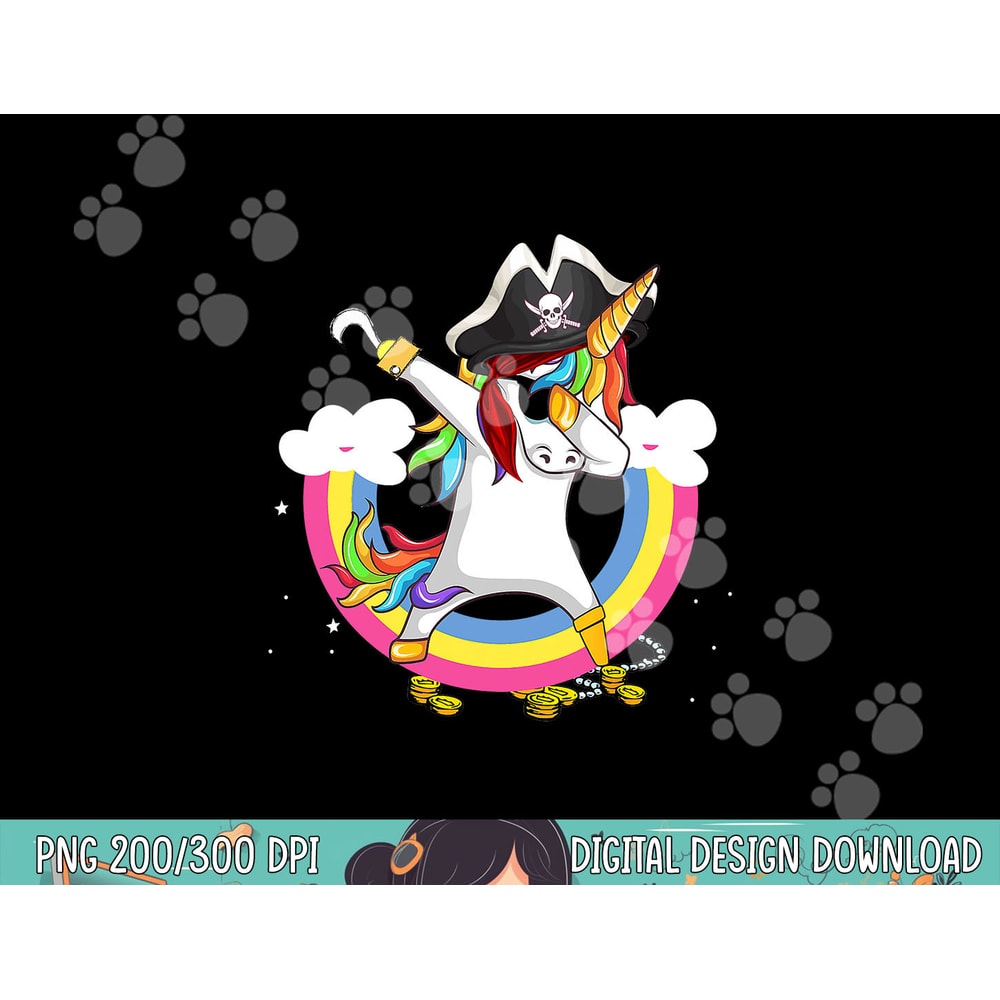 Pirate magical unicorn Funny awesome Halloween Costume png, sublimation copy.jpg