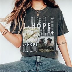j-hope kpop shirt, sweatshirt y2k merch vintage bts j-hope d world tour 2023 album on the street unisex hoodie l2404k