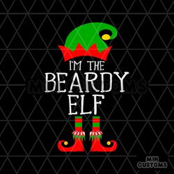 I'm The Beardy Elf Svg, Christmas Svg, Beardy Elf Svg, Elf Hat Svg