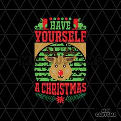 have yourself a christmas vintage reindeer svg, christmas svg
