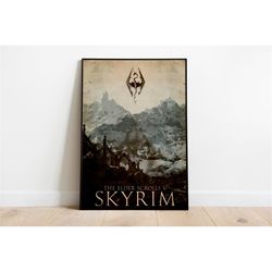 skyrim poster | skyrim minimalist wall art | skyrim game room decor | skyrim multi-sizes poster | gamer gift decors | sk