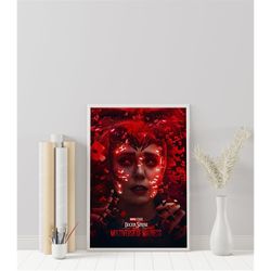 doctor strange multiverse of madness movie poster -scarlet witch poster - scarlet witch wall decor - marvel home decorat