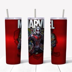 marvel antman tumbler png, superhero tumbler skinny 20 oz , cartoon skinny tumbler 20 oz sublimation design png