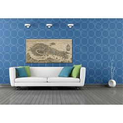 old venice map, antique 1641 venice map restoration  style old map of venice wall map up to 43'x90' antique map home dec