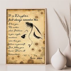 mom to daughter just always remember this poster, daughter gift, gifts for daughter, personalised gift, daughter birthda