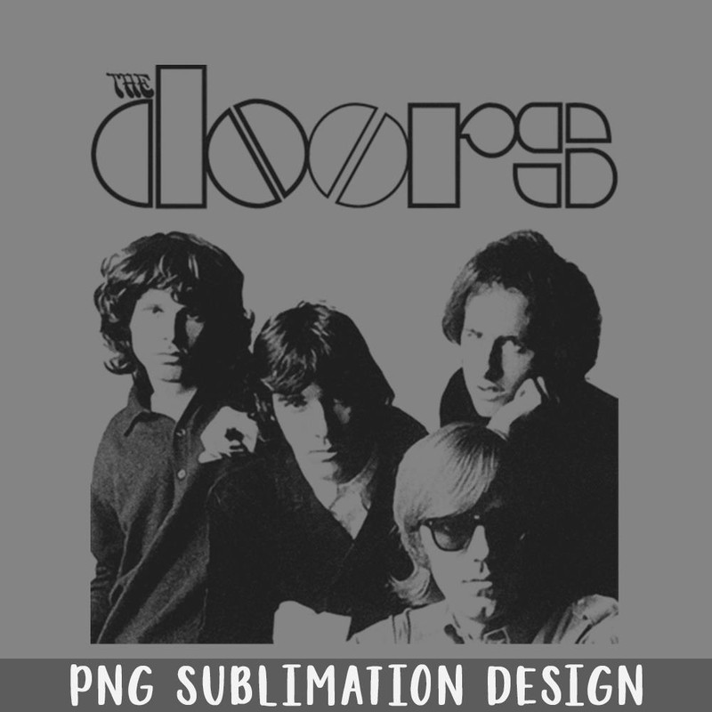 QA0607470-The Doors Group  Vintage Pencil Drawing Style PNG Download.jpg