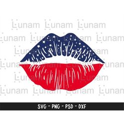 american lips svg, american flag lips svg, patriotic lips svg, usa lips svg, usa flag lips svg, american lips cut file,
