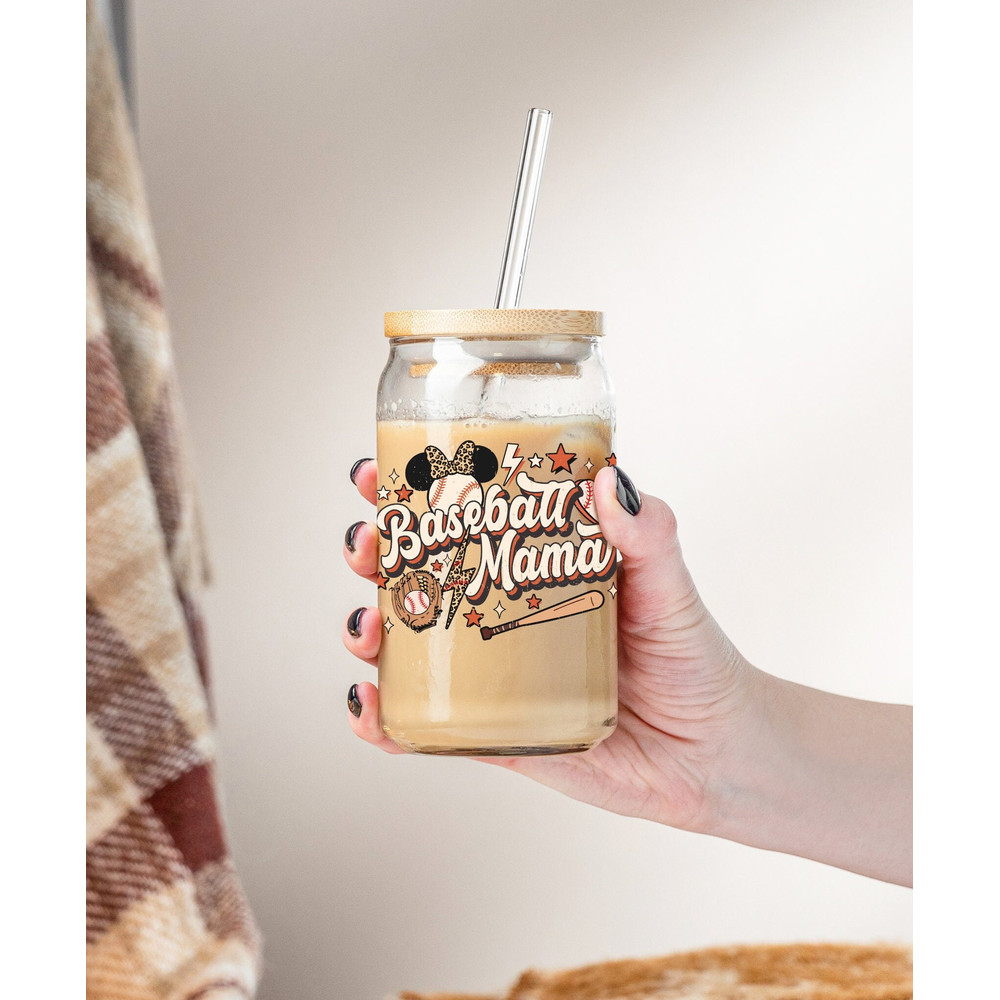 Baseball Mama 16oz Libbey Glass Can PNG file Cup Wrap, Libbey PNG Glass Can Wrap Sublimation Design, Baseball PNG, Baseball Mama, Mouse Png - 2.jpg