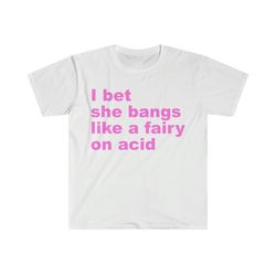 fairy on acid y2k slogan baby tee aesthetic pinterest tees shirts tshirts t-shirt graphic crop top tops t-shirts tumblr