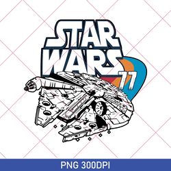retro disney star wars millennium falcon retro rainbow stripe png, galaxy's edge png family trip, baby yoda mickey png