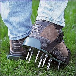 Lawn Gardening Walking Aerator Shoes Garden Grass Loosening Spike Shoes Sandals