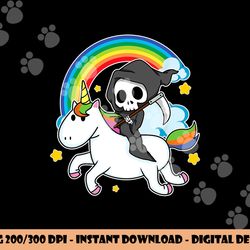 halloween unicorn costume grim reaper riding unicorn png, sublimation copy