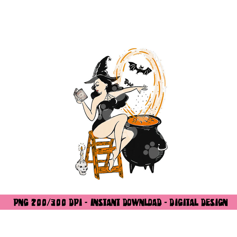 Halloween Witch Pin Up Vintage Retro png,sublimation copy.jpg