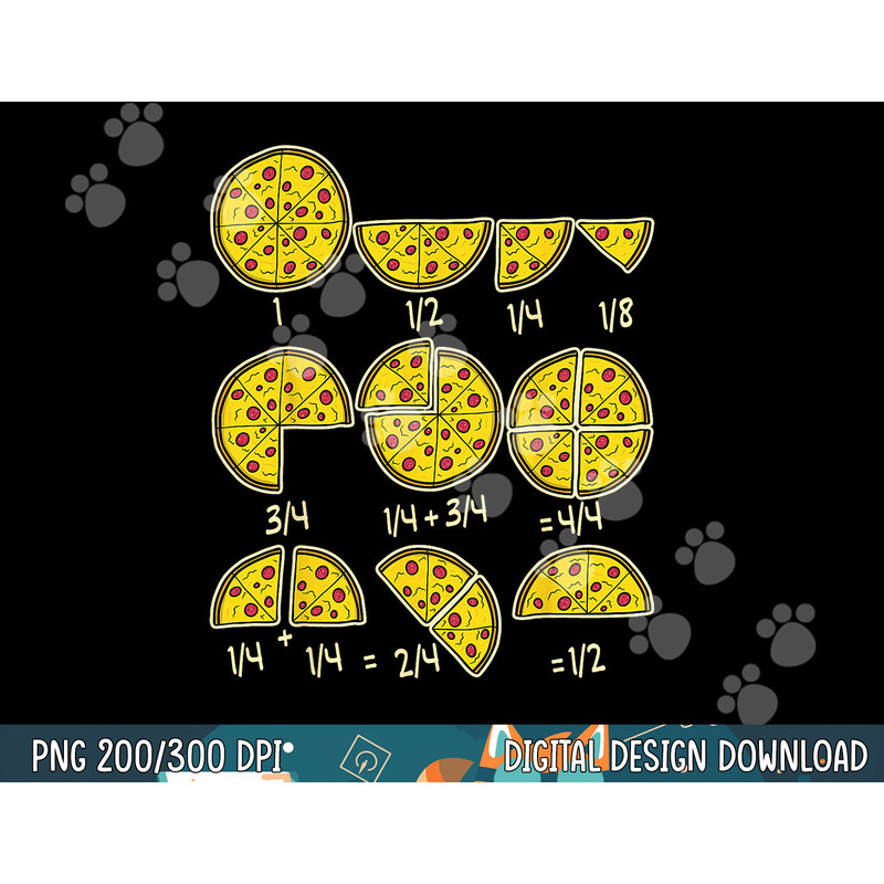 Pizza Salami Cheese Quick Math Fractions Math Teachers  png, sublimation copy.jpg