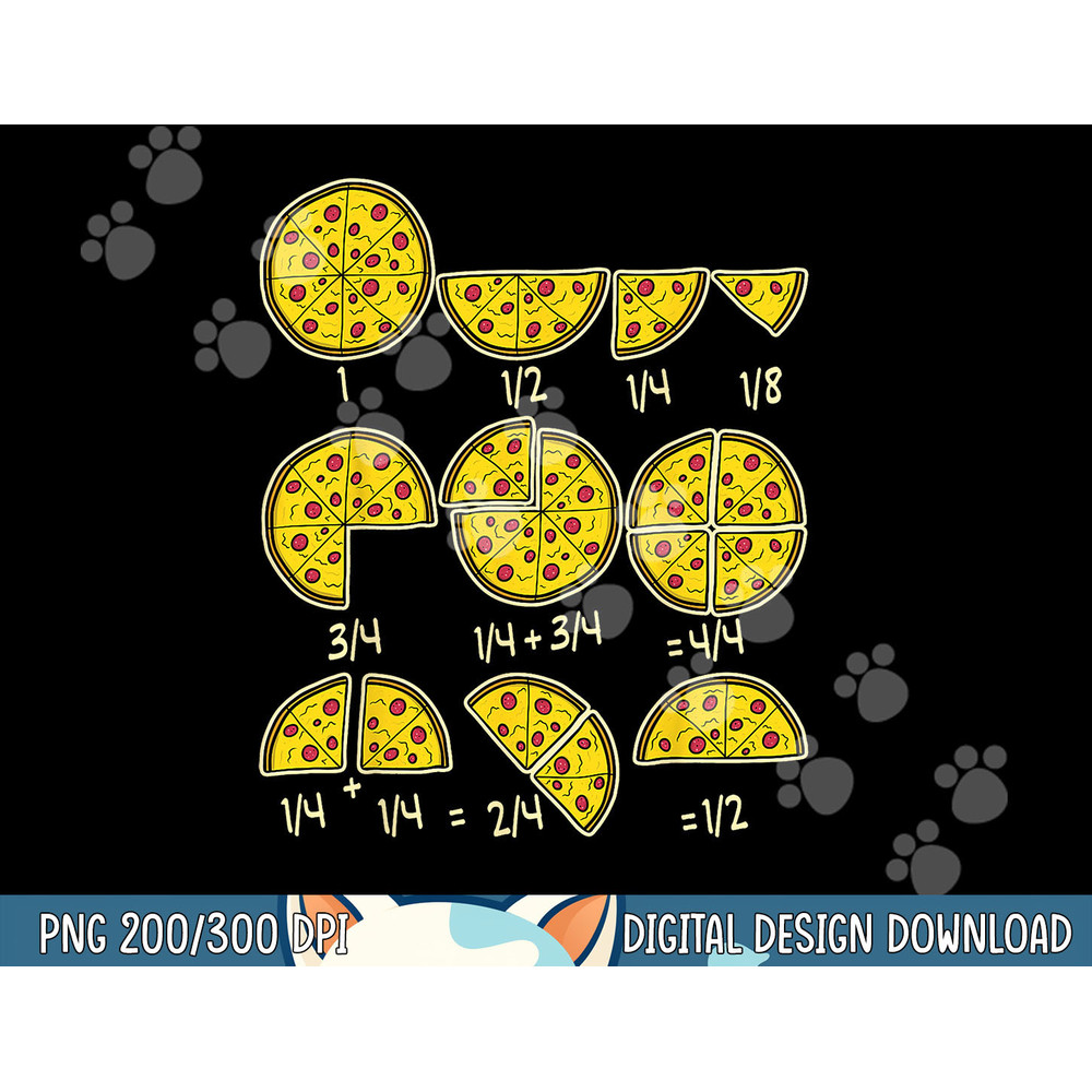 Pizza Salami Cheese Quick Math Fractions Math Teachers png, sublimation copy.jpg