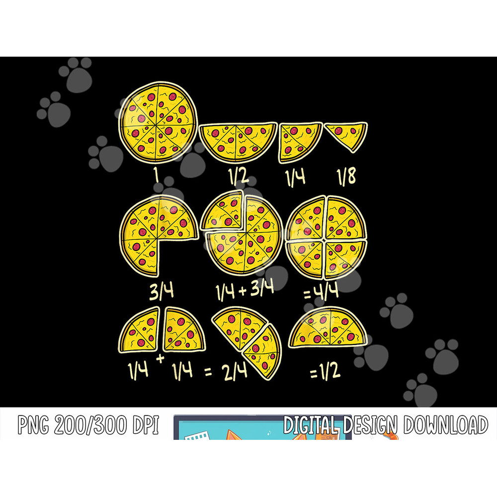 Pizza Salami Cheese Quick Math Fractions Math Teachers png, sublimation copy.jpg