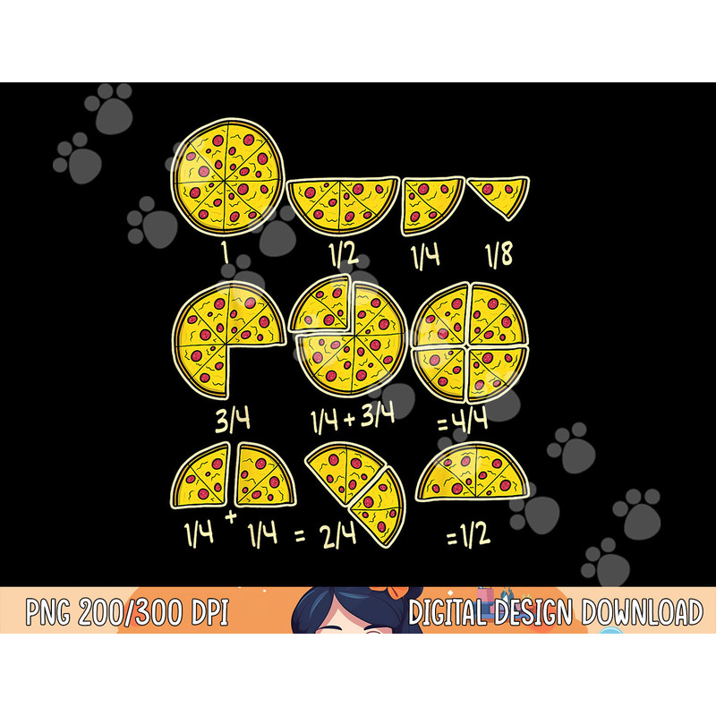 Pizza Salami Cheese Quick Math Fractions Math Teachers png, sublimation copy.jpg
