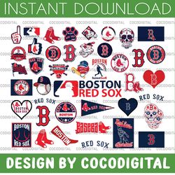 41 files boston red sox svg bundle, boston clipart ,red sox vector,boston cricut, red sox svg ,cut file , mlb svg