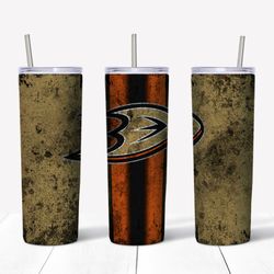 anaheim ducks tumbler wrap, 20oz skinny tumbler straight, nhl tumbler wrap png, anaheim ducks straight png