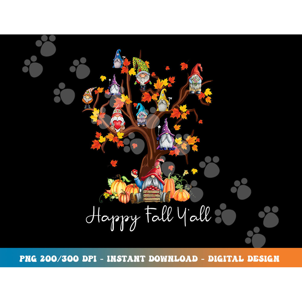 Happy Fall Y all Gnomes Pumpkin Autumn Tree Thanksgiving png, sublimation copy.jpg