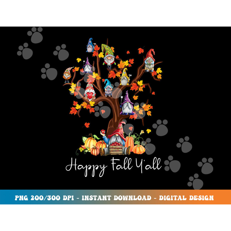Happy Fall Y all Gnomes Pumpkin Autumn Tree Thanksgiving png, sublimation copy.jpg