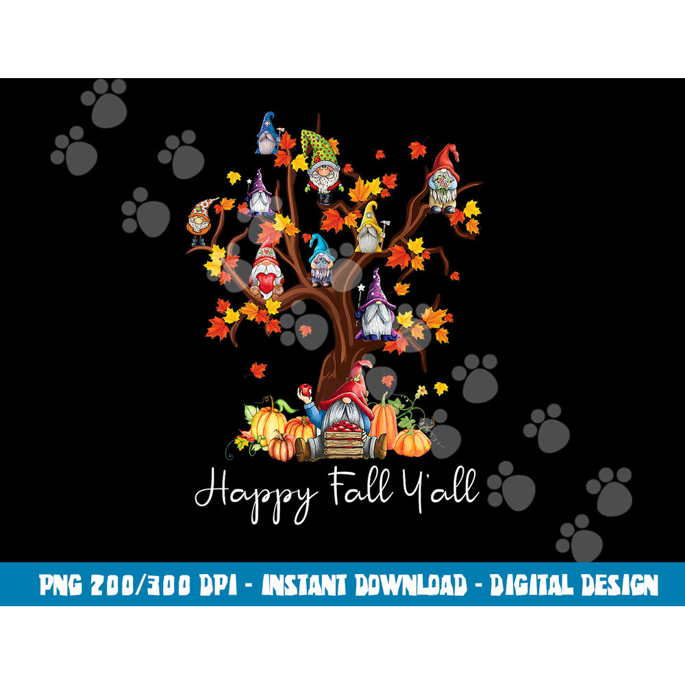 Happy Fall Y all Gnomes Pumpkin Autumn Tree Thanksgiving png, sublimation copy.jpg