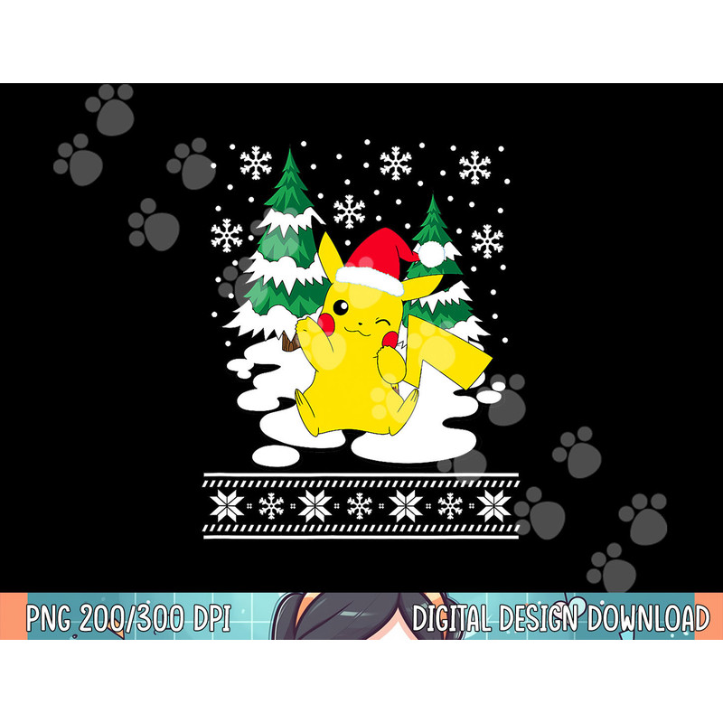 Pokemon Christmas Merry Pika png, sublimation.jpg