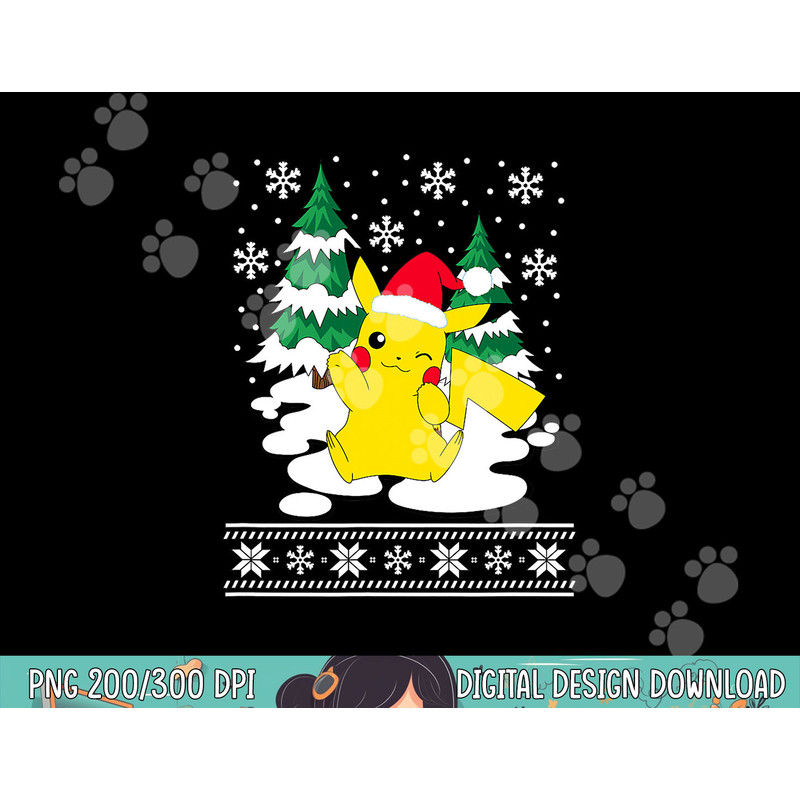 Pokemon Christmas Merry Pika png, sublimation.jpg