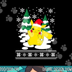 pokemon christmas merry pika png, sublimation