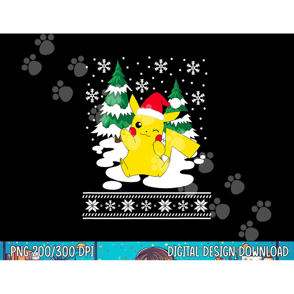 Pokemon Christmas Merry Pika png, sublimation.jpg