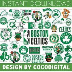 37 files boston celtics bundle svg, nba sports, boston celtics basketball logo, basketball bundle svg, boston celtics