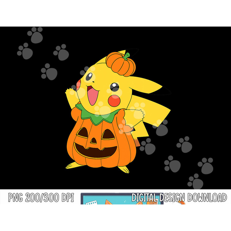 Pokemon Halloween Pikachu Pumpkin Costume png, sublimation copy.jpg