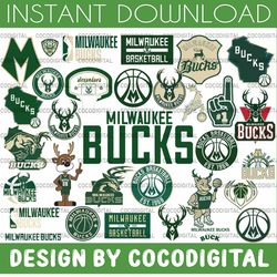 32 files milwaukee bucks svg, nba svg,milwaukee svg, bucks svg, svg nba svg, basketball clipart, svg for cricut , svg