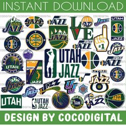 32 files utah jazz svg, ultas svg, jazz svg,basketball bundle svg,cricut ,svgs, cutouts, nba svg, nba svg, basketball