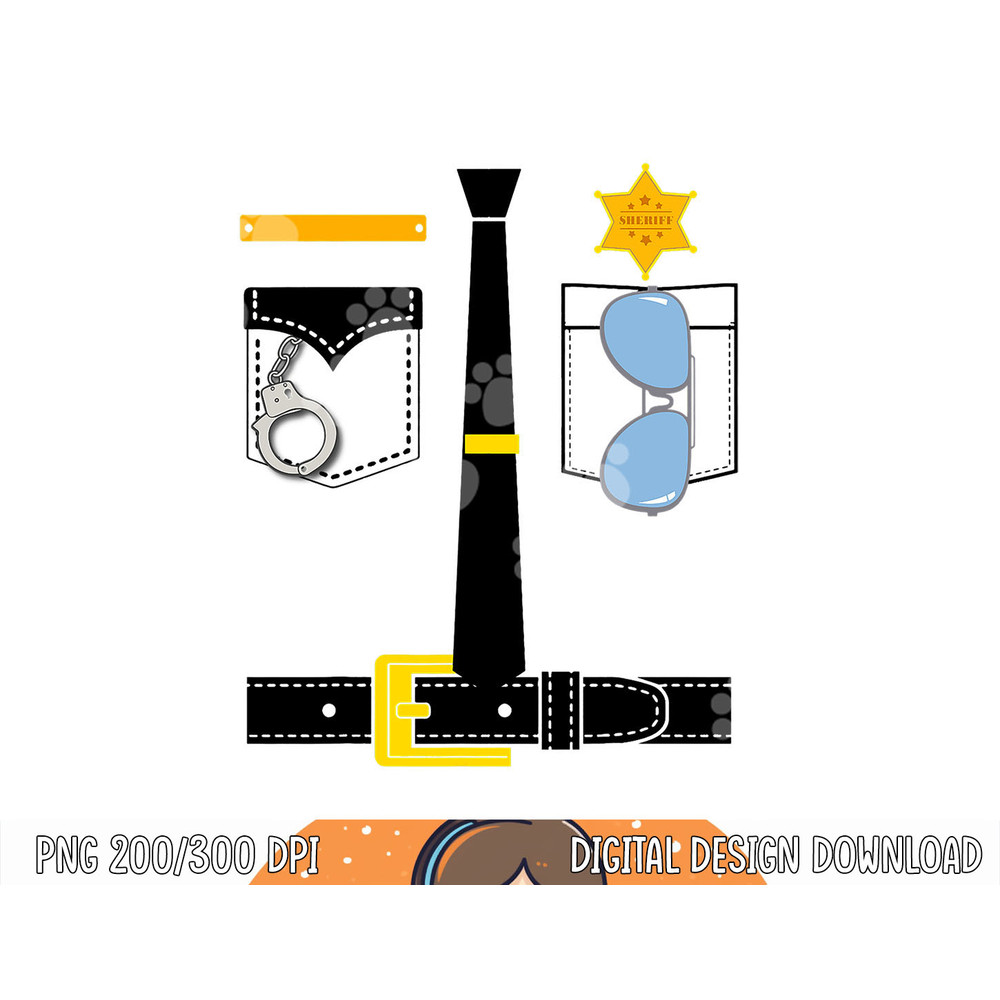 Police Uniform Costume Halloween Kids png, sublimation copy.jpg