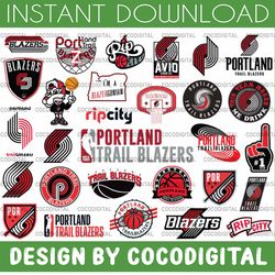 30 files nba portland trail blazers svg,portland svg,trail svg, blazers svg, basketball bundle svg,nba svg, nba svg