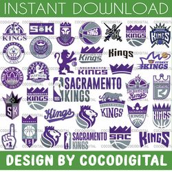 34 files sacramento kings svg, nba basketball bundle svg, sacramento svg, kings svg,nba svg, nba svg, basketball clipart