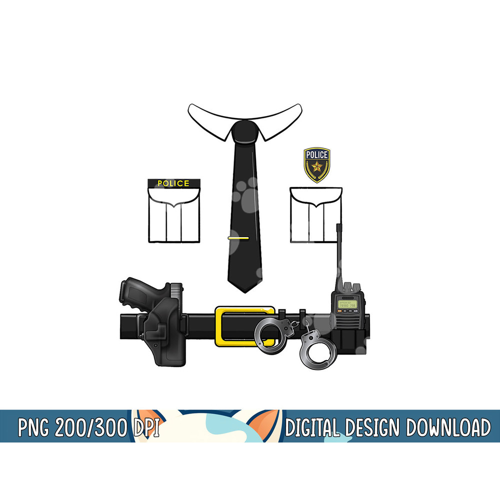 Police Uniform Officer Costume Halloween Policeman Matching png, sublimation copy.jpg