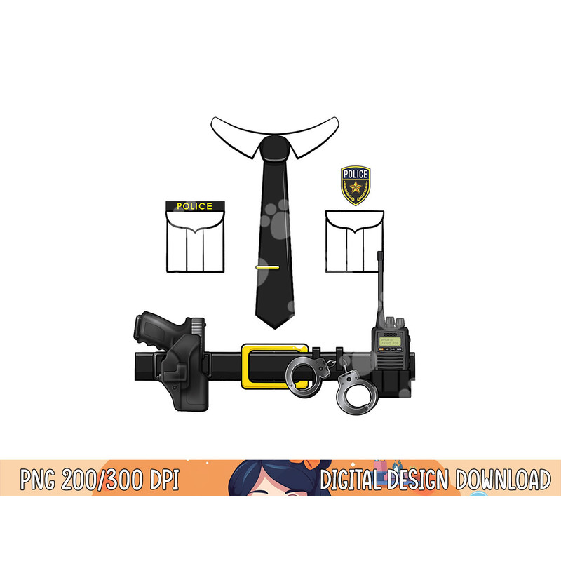 Police Uniform Officer Costume Halloween Policeman Matching png, sublimation copy.jpg