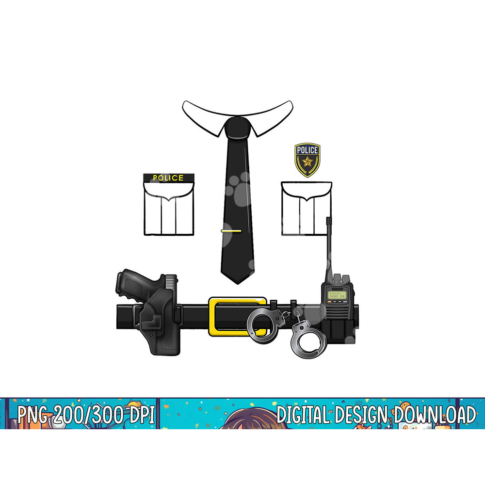Police Uniform Officer Costume Halloween Policeman Matching png, sublimation copy.jpg