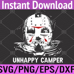 Scary Halloween Camper Camping Unhappy Camper Graphic Svg, Eps, Png, Dxf, Digital Download
