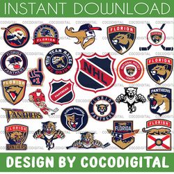 24 files florida panthers bundle svg, panthers svg, nhl svg, hockey cricut, cut file, clipart, cricut explorer