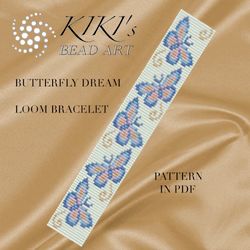 bead loom pattern butterfly dream nature inspired loom bracelet pattern design in pdf instant download