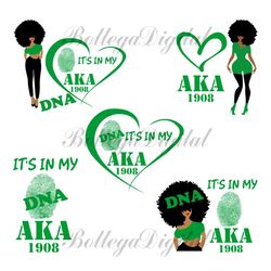 aka its in my dna, sorority svg, aka girl gang svg, aka sorority svg, aka svg, alpha kappa alpha, aka 1908 svg, aka girl