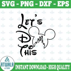 disney, let's do this, castle, minnie, mickey, mouse, ears, icon, head, digital, download, tsvg , cut file, svg, iron